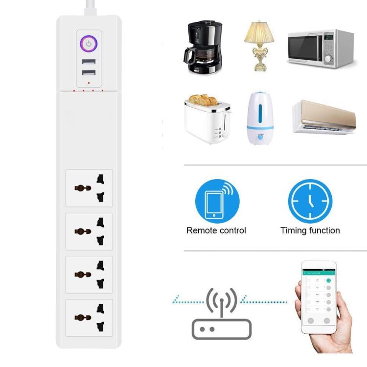 WiFi 10A SM-SO306-M 4 Holes + 2 USB Multi-purpose Smart Power Strip