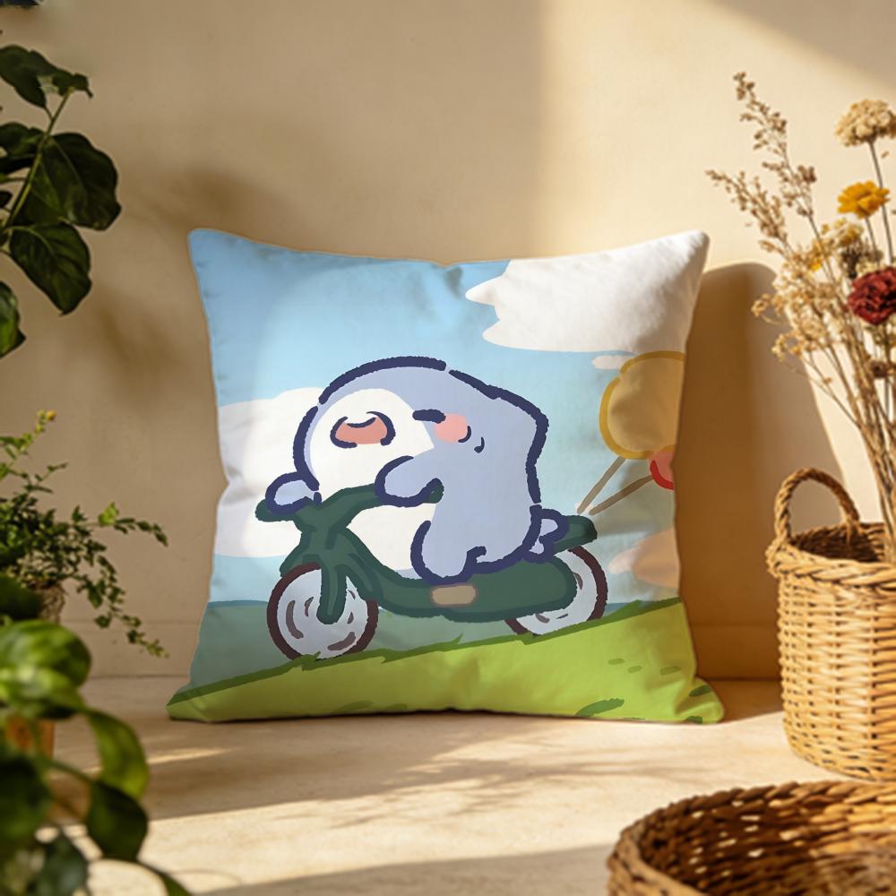 Stylish FFat Sharkful Cushion Cover Versatile DoubleSided Pillow Case Fit for Sofa Bed Car  Daily Decor