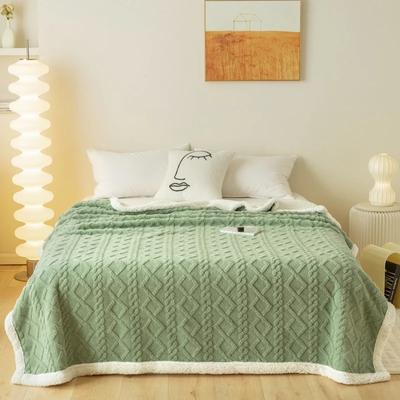 Soft Woolen Blanket for Bedding and Sofa, Warm Lamb Velvet Flannel Cover Blanket for Office, Air Conditioning and Nap