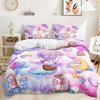 Three-Piece Cute Unicorn Quilt Cover Two-Piece Bedding Kit Cartoon Pillowcase