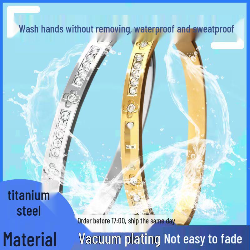 Exquisite Women's Gold-Plated Titanium Steel Bracelet