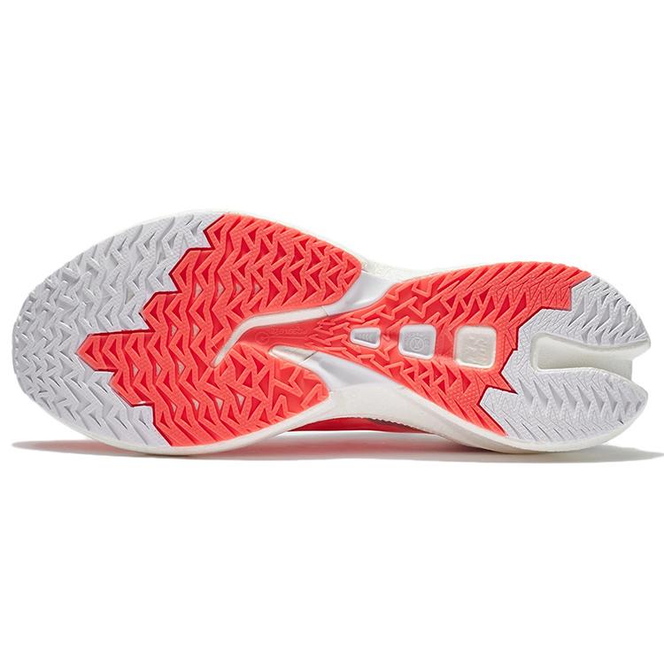 New LINING Feidian Discovery Running Shoes Women's Low Top Neon Fruit Red/Standard White ARMR006-13