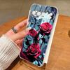 Scarlet Red Rose Flower Pattern Case For Google Pixel 9 Pro XL 9A Shockproof TPU Silicone Clear Soft Cover