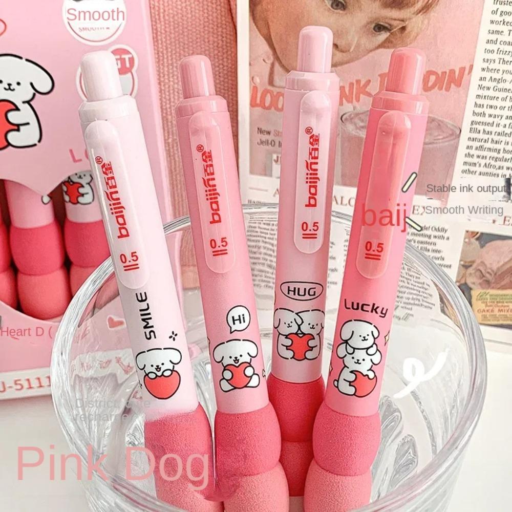 

4 шт. Кулькова ручка Гелева ручка Бурий ведмідь Письмові ручки Kawaii Ручки для підписів Чорна прес-ручка Канцтовари фіолетовий