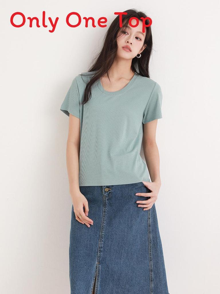 Summer Women Short Sleeve T Shirt With Half Open Collar For Casual And Office Wear