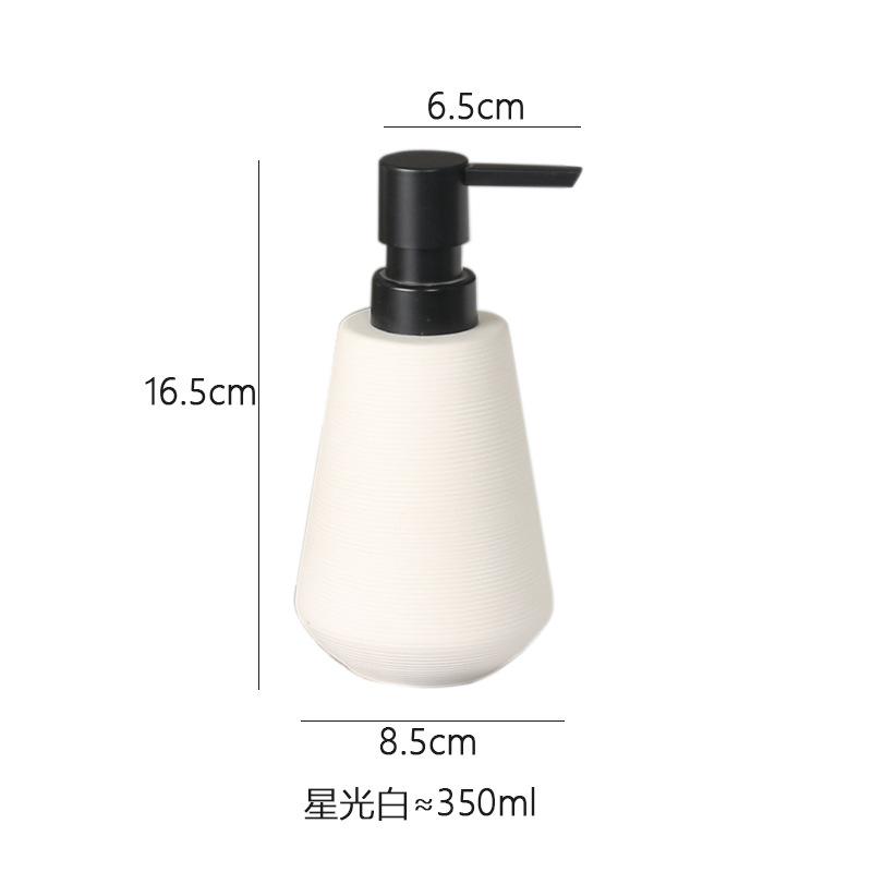 

Nordic Ceramic Soap Dispenser Minimalist Hand Wash Pump Bottle for Hotel Bathroom