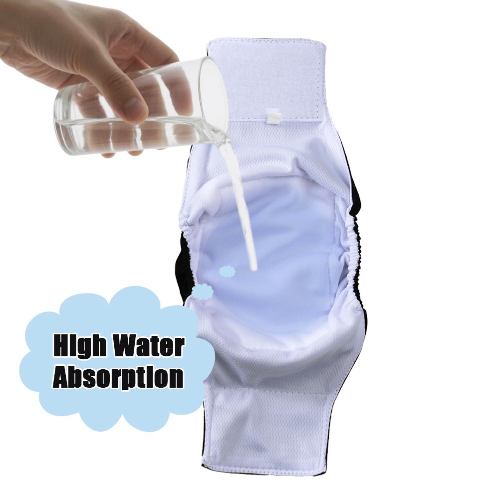 4 Pcs Washable Male Dog Cloth Diaper For Small Dogs Reusable Pet Physiological Pants Breathable Puppy Nappy Belly Band Diaper