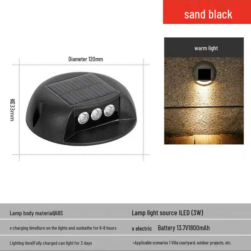 LED Waterproof Outdoor Turtle Back Step Light: In-Ground, Side-Emitting Walkway Illumination