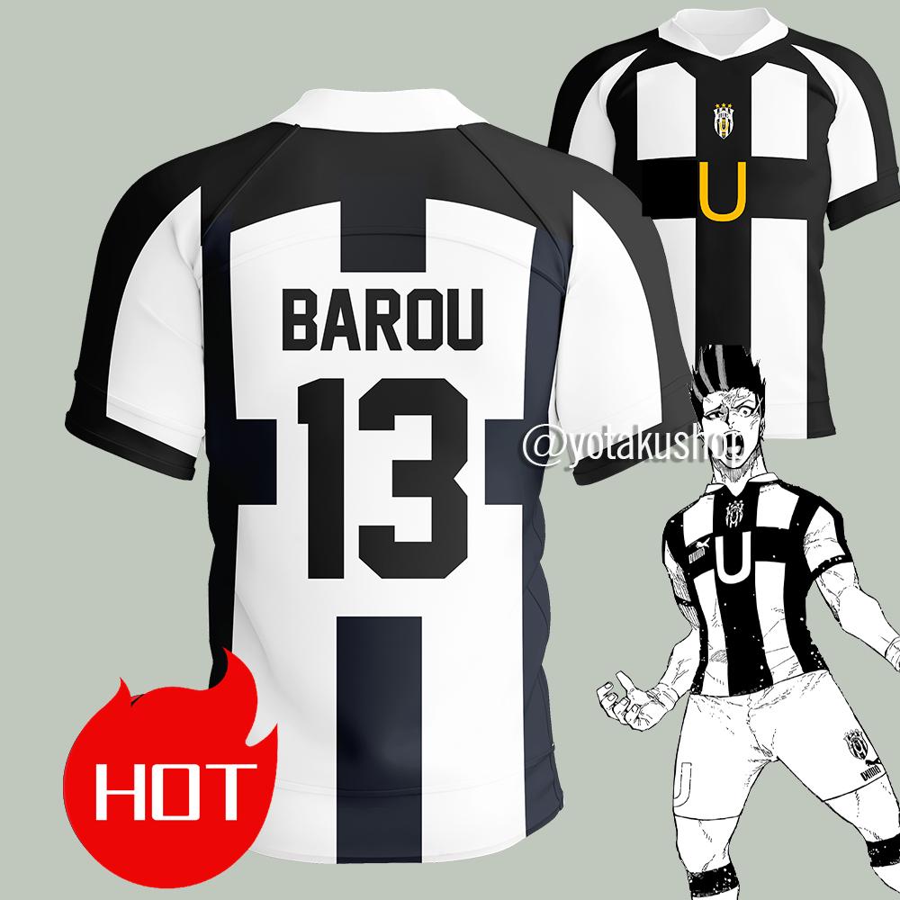 2025 Blue Lock Ubers Jersey Soccer V-neck T Shirts Cosplay Uniforms Barou Aiku Lorenzo T Shirt Unisex Uber Street Wear Tops