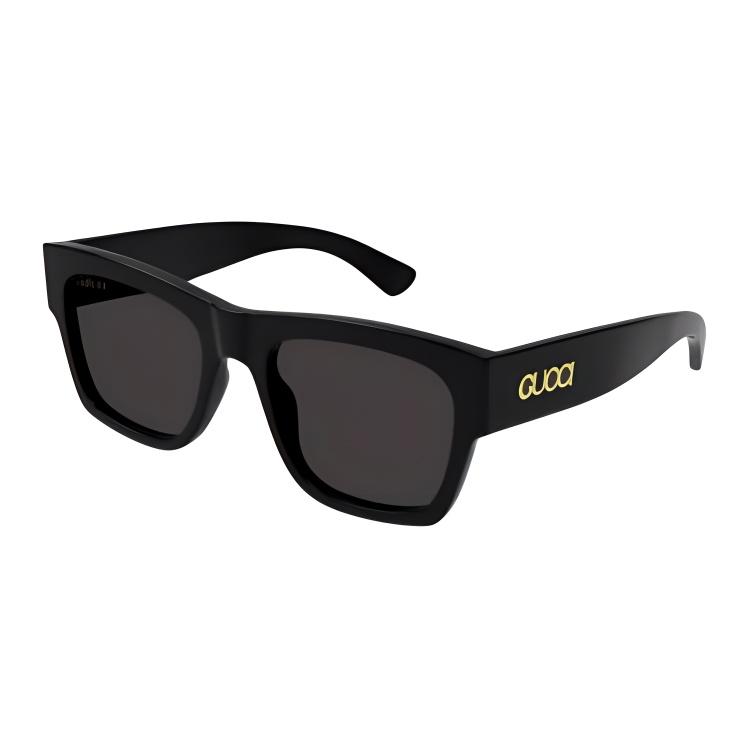 Gucci Logo Design Acetate Square Sunglasses Unisex sunglasses Black GG1793S001 Dust Bag+Eyeglass Case (Random Color),54