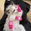 4 Stuks Cartoon Huisdier Kat Hond Vloer Antislip Sokken Voorkomen Krassen En Vuil Warm Zacht Huisdier Kittens Puppies Voeten Poot Beschermers Sokken