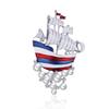 Classic Enamel Boat Brooches for Women Unisex Pearl Ocean Series Pin Friend Event Party Gifts Jewelry Decoration Accessories