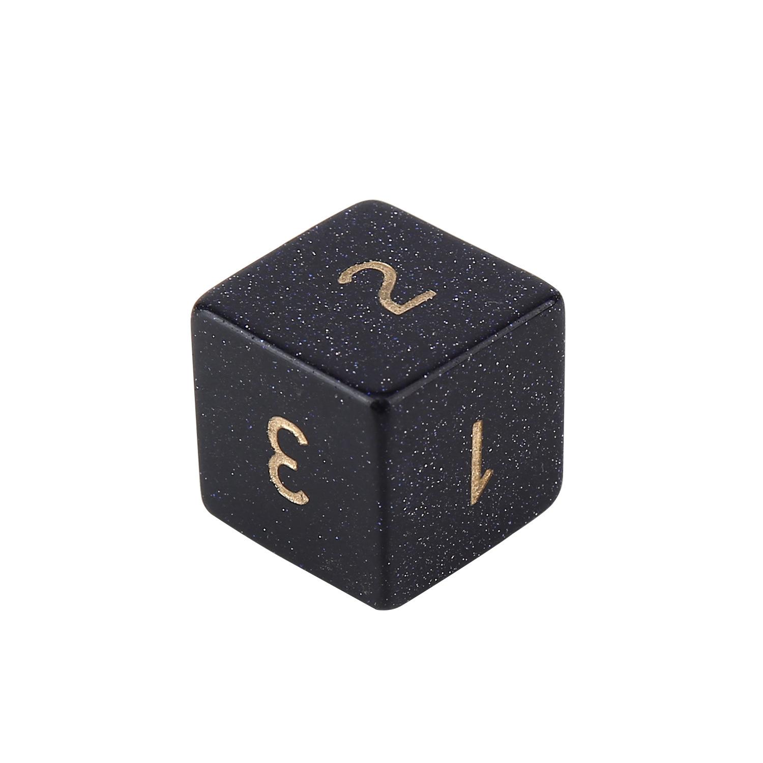Z01 Blue Sandstone Synthetic Gemstone Polyhedral Dice Set for Casual Dungeons & Dragons DND RPG Gaming D6 polyhedron