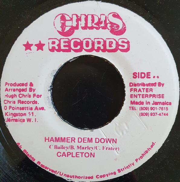 7inch Record CAPLETON / MAJAH 5 & KADIAN SILK - Hammer Dem Down NONE Chris Records 1999 Jamaica Reggae, Ska & Dub Used