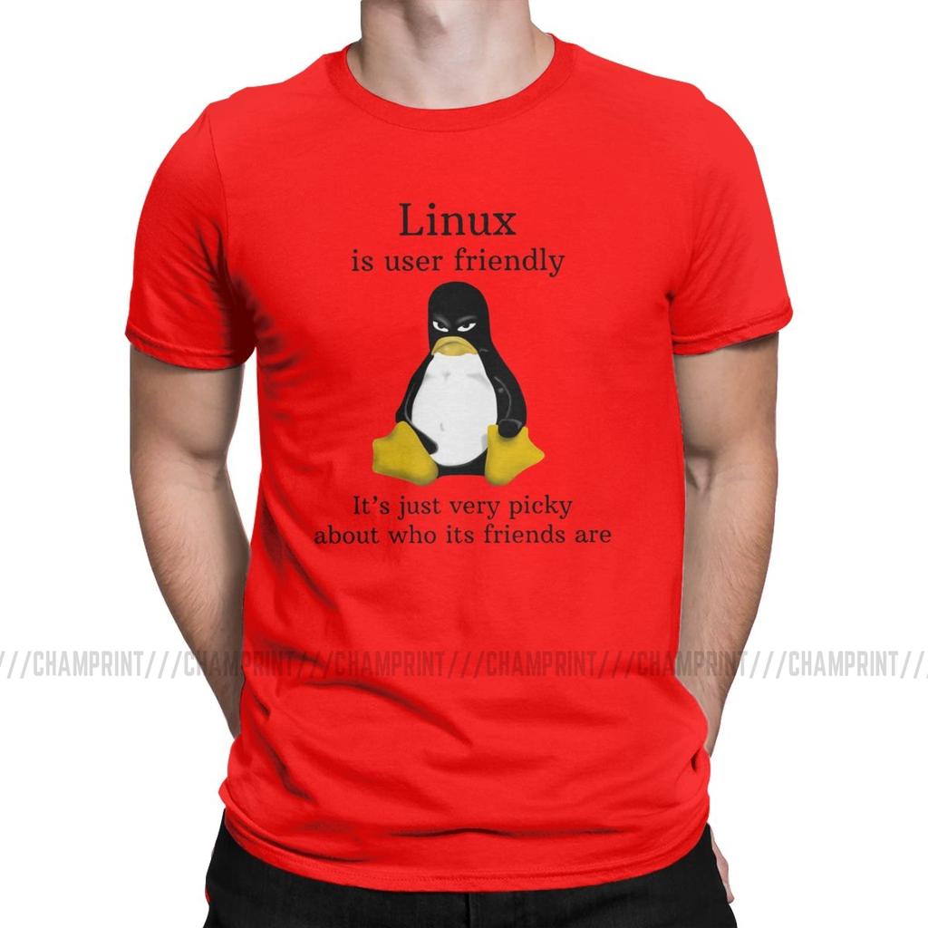 Linux ist benutzerfreundlich T-Shirts Herren Arch Linux Tux Programmierer Computerentwickler Geek Nerd T-Shirt