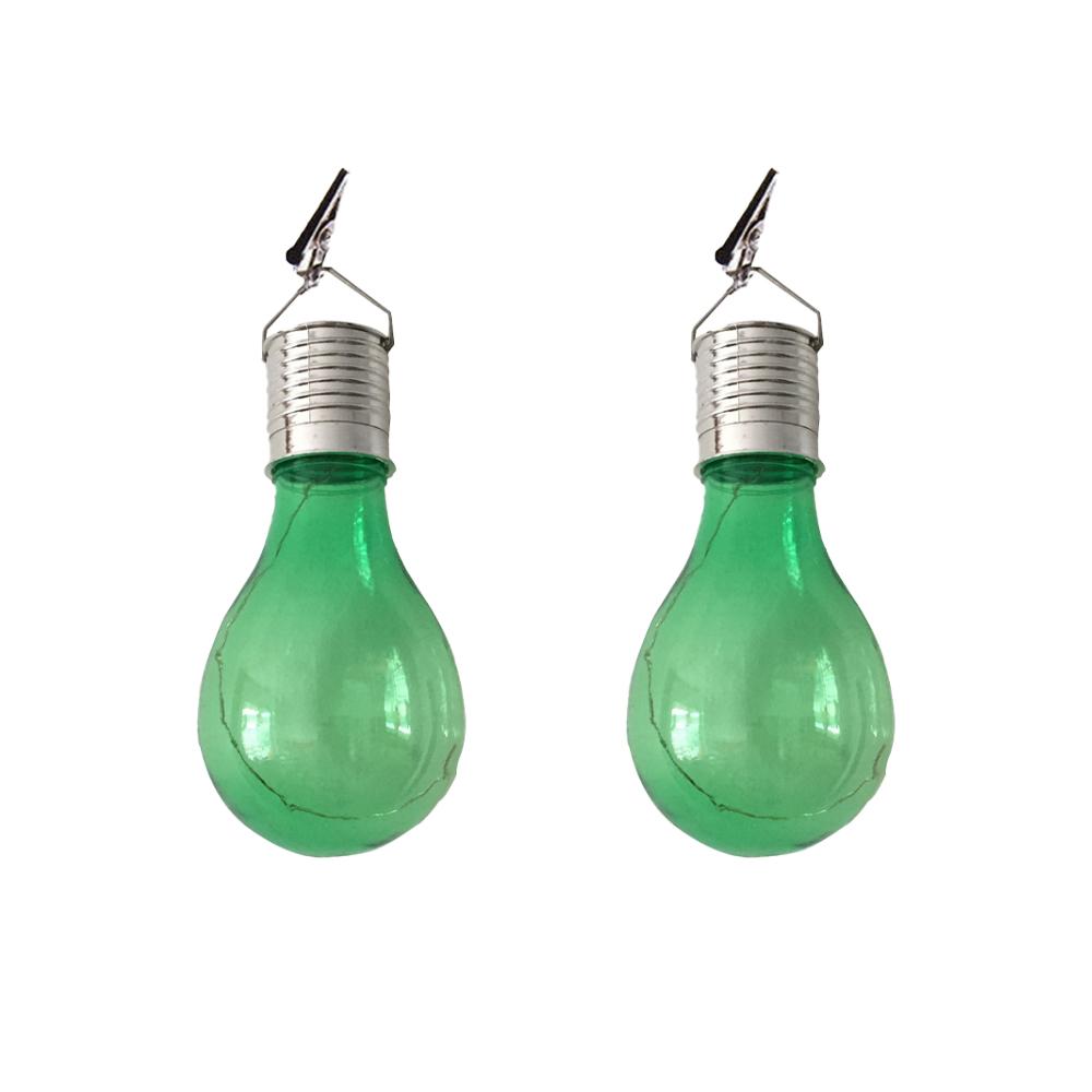 2pcs Hanging Solar Light Bulb Outdoor LED Solar Garden Light Waterproof Solar Lanterns Lights Outdoor Camping Garden Decoration