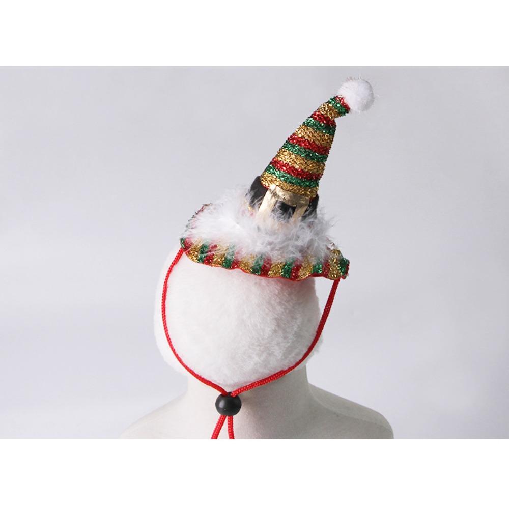 Christmas explosion golden pet Christmas hat, cat and dog party photo cute pet supplies
