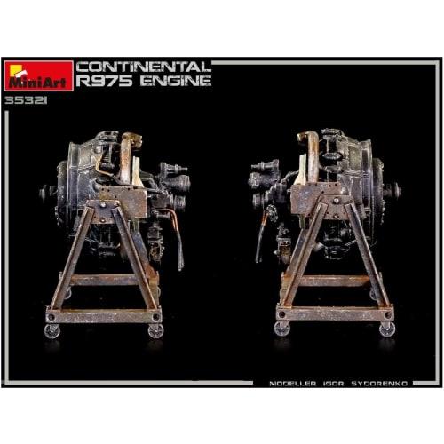 Miniart 1/35 Scale Continental R975 Engine Plastic Model MA35321