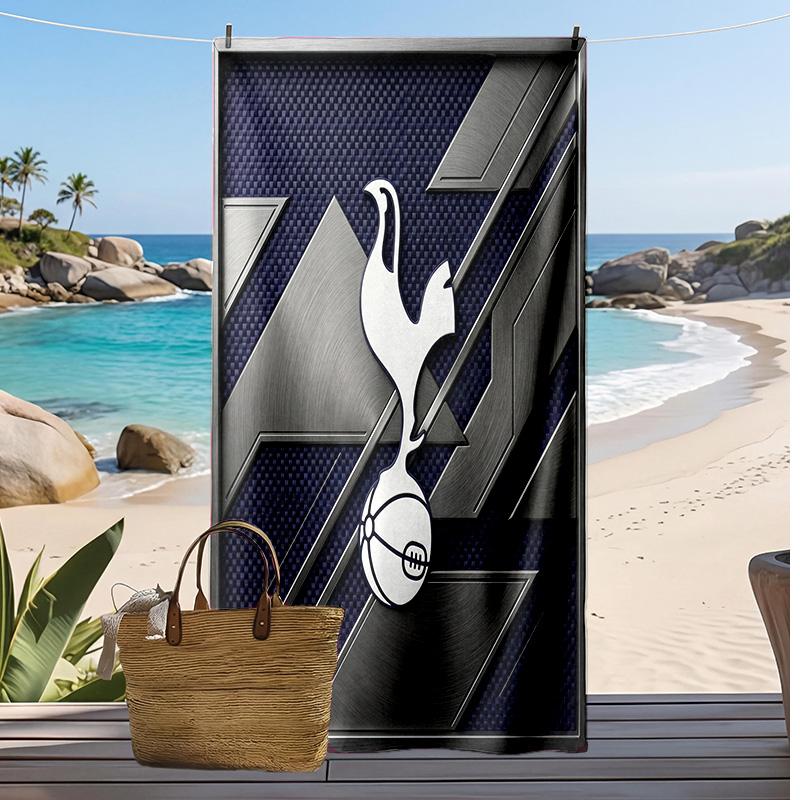 Tottenham Hotspur Bedrucktes Strandtuch Schnelltrocknend Weiches Handtuch Tragbare Große Rechteckige Stranddecke für Reisen Schwimmbad