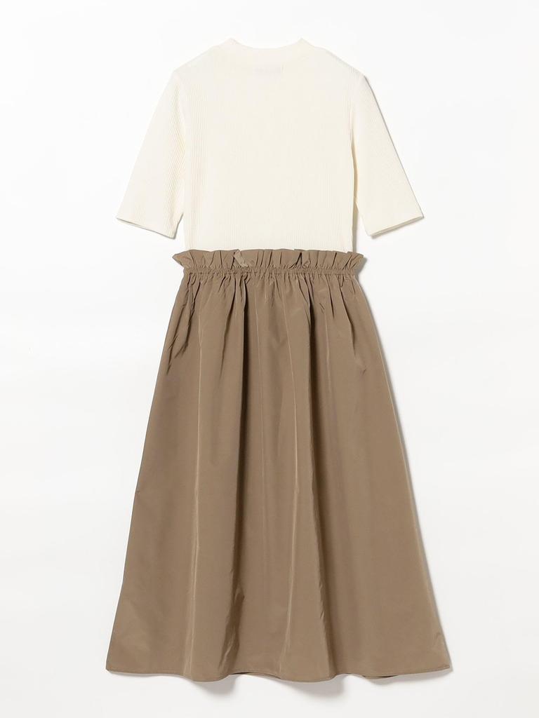 B:MING LIFE STORE by BEAMS Women's Off White/Beige Cut Combination Dress (Sizes S-M)