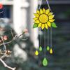 Wind Bell Alloy Wind Chime Epoxy Hanging Craft Decoration Windbell for Home Garden