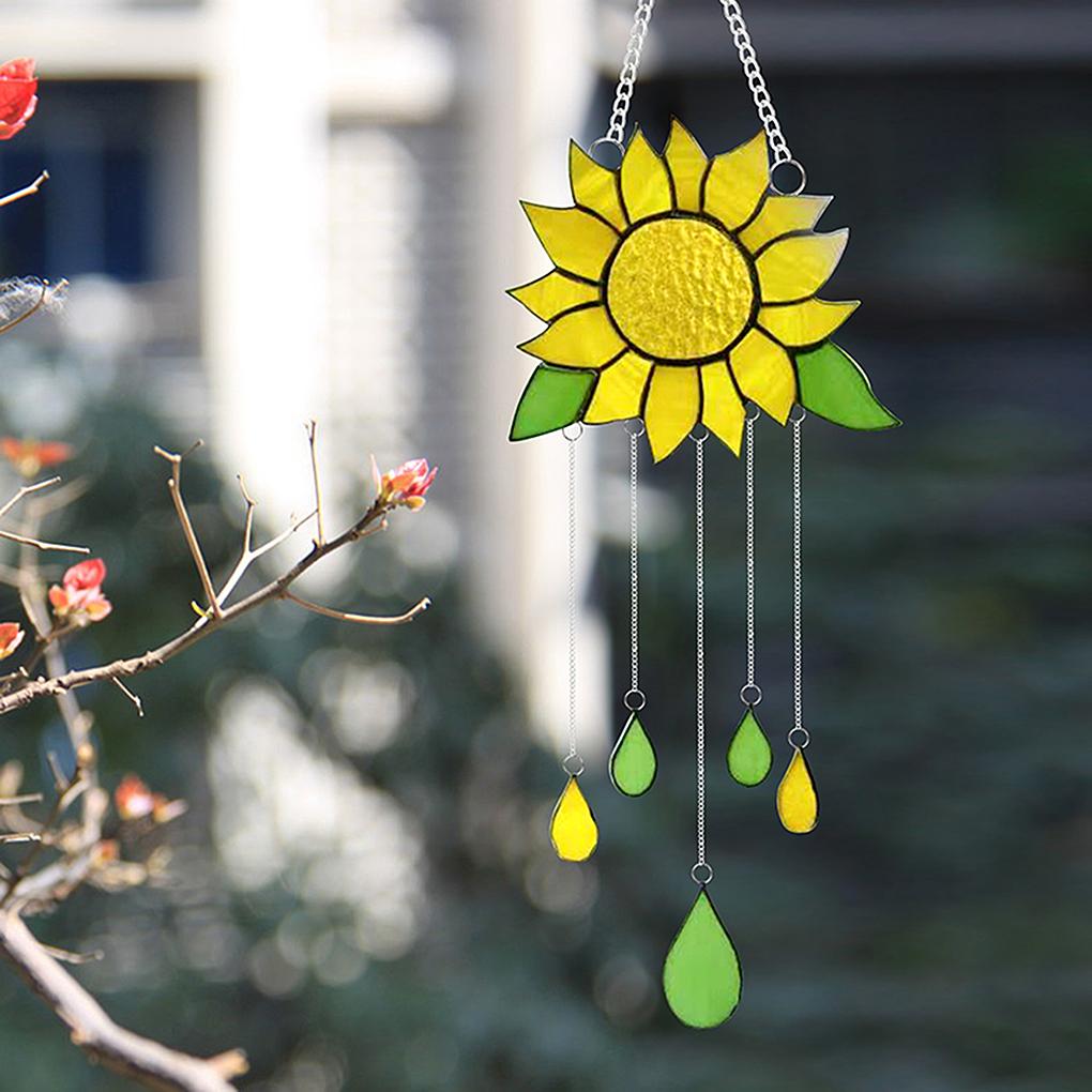 Wind Bell Alloy Wind Chime Epoxy Hanging Craft Decoration Windbell for Home Garden