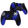 PlayVital Soft Rubber Protector Skin for PS5 Edge Wireless Ergonomic Silicone Cover Case with Thumb Grip Caps for PS5 Edge Controller Edition Blue