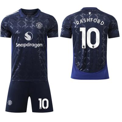 2024-25 Manchester United Blue Away Jersey #10 Rashford Football Jerseys