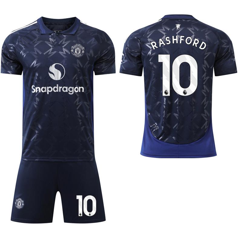 

2024-25 Манчестер Юнайтед синяя выездная футболка #10 Рэшфорд Футбольные майки 20