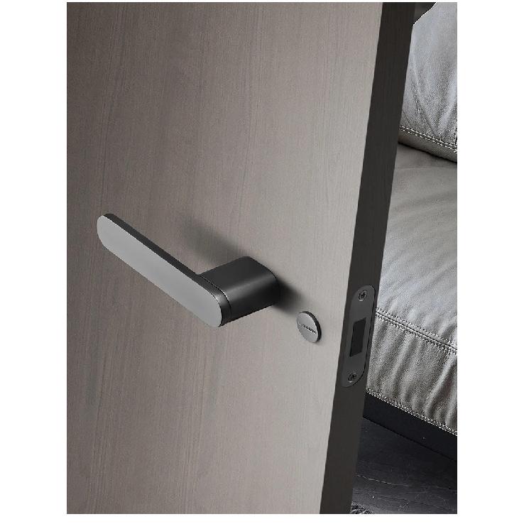 Bedroom Silent Magnetic Suction Door Lock Zinc Alloy Security Door Locks Indoor Wooden Door Handle Lockset Furniture Hardware