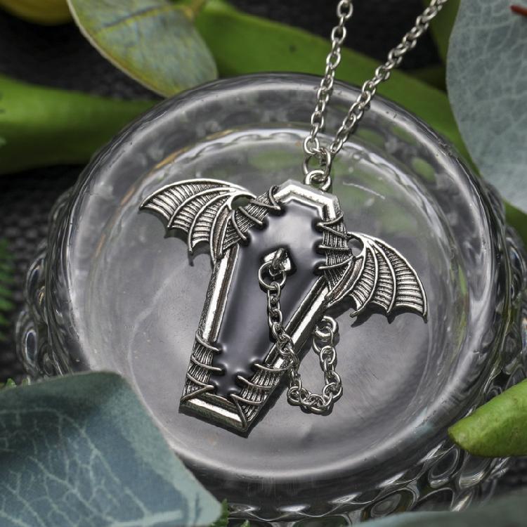 Collar con Colgante Ataúd de Murciélago Declaración Cadena de Cuello Ajustable Gótico Joyería de Aleación Envejecida Para Mujeres Hombres