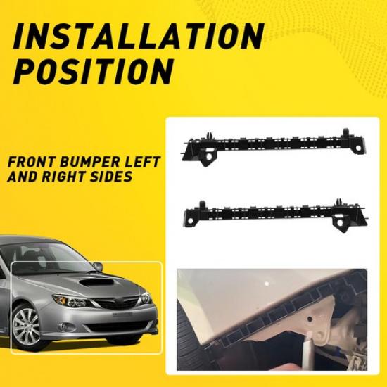 Retainer Bumper Black Set For 14-18 Front Toyota Highlander 2x Primed