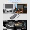 USB C to HDTV Adapter 11 Port Expansion Dock With RJ45 Gigabit Ethernet 3.5mm USB3.0 Data Transfer Memory Card Reader 87W