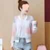 Women's Chiffon Long-Sleeve Summer Jacket - Plus Size, Loose Fit, Sun Protection, Temperament Style for Middle-Aged Moms
