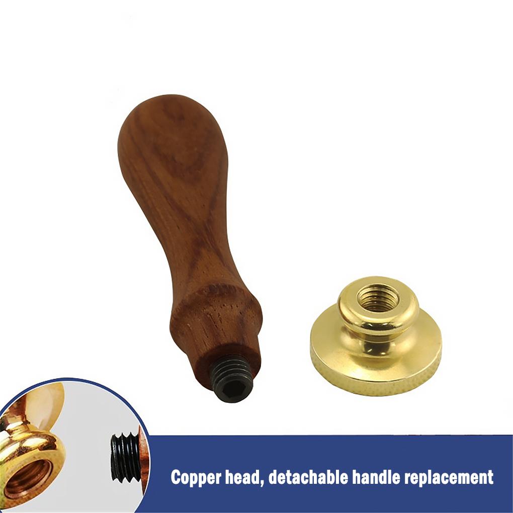 Letters Sealing Wax Seal Kit Retro Seal Stamp Set with Wood Handle and