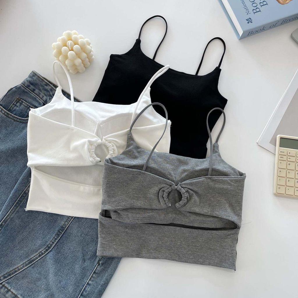 Summer Spicy Backless Camisole with Chest Pads: Bodycon Bandeau Top for Layering or Outerwear