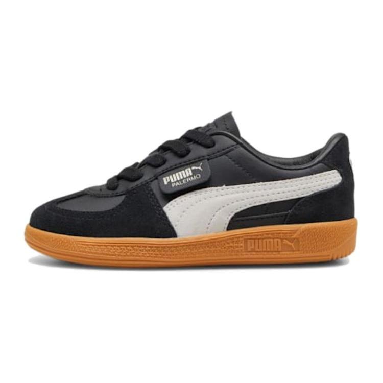 (PS) Puma Palermo Leather Black Feather Grey Gum Kids 397276-03 EU 29
