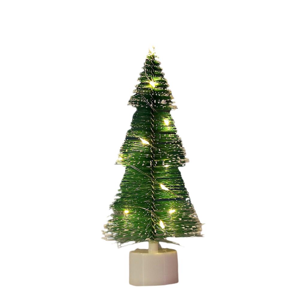 Christmas Tree With  Needles Christmas Decorations Colorful Luminous Night Light Desktop Ornaments Gifts