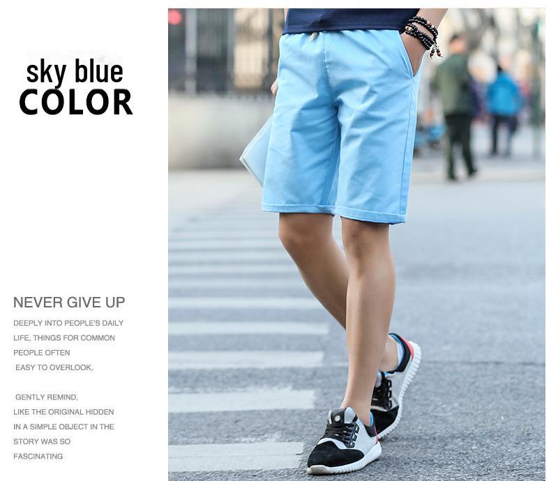 Herrars Trendiga Lediga Bomullsbadshorts - Mellanlånga, 5-punkts, Design i ett stycke