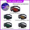 Óculos de Proteção a Laser 190-2000nm Óculos Certificados para Laser de Diodo Detector de Laser Óculos de Laser