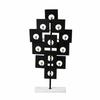 Geometric Sculpture with Marble Base Freestanding for Living Room, Office