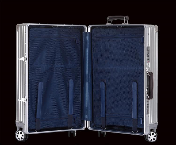 20-Inch Aluminum-Magnesium Alloy Carry-On Suitcase with Password Lock and Metal Frame