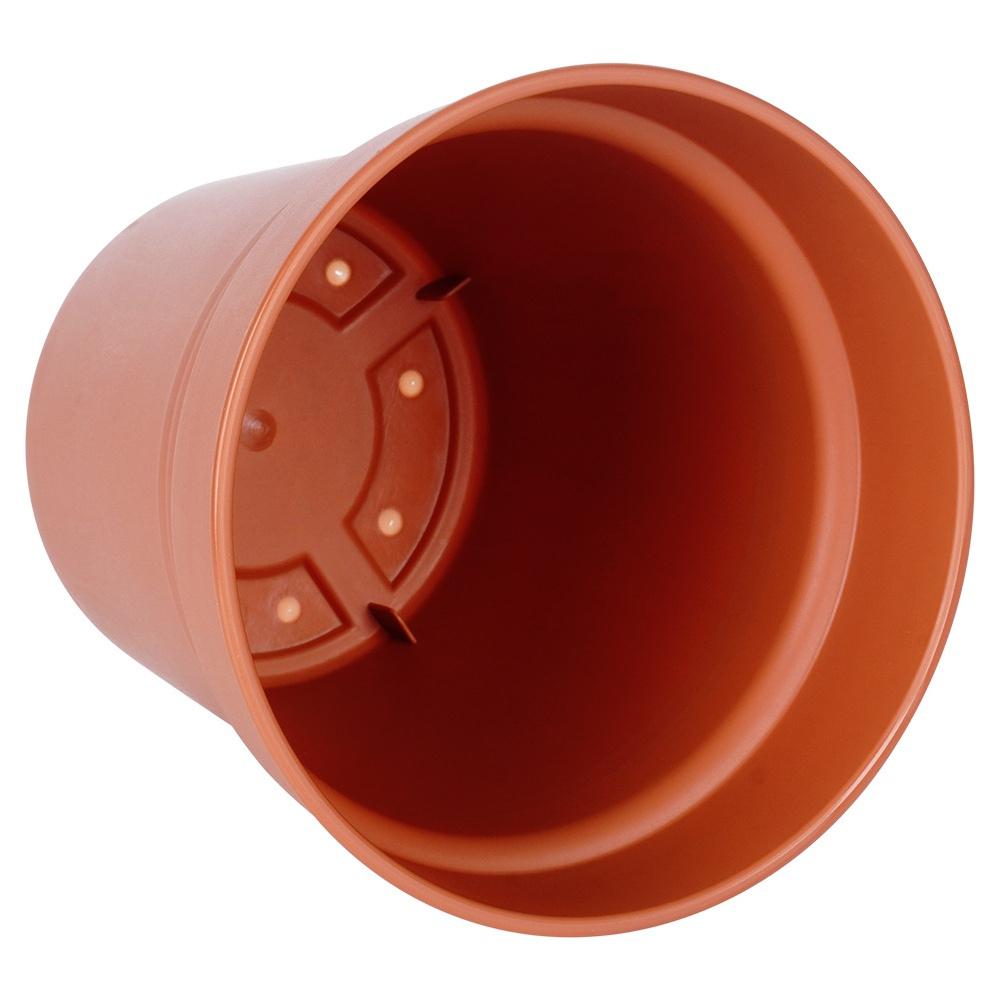 3x Doniczka Ogrodowa Plastikowa Brązowa Na Rośliny Kwiatki Zioła 13x12 Cm