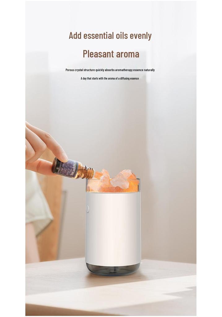 USB Aroma Diffuser with Seven-Color Light & Flame Simulation for Home
