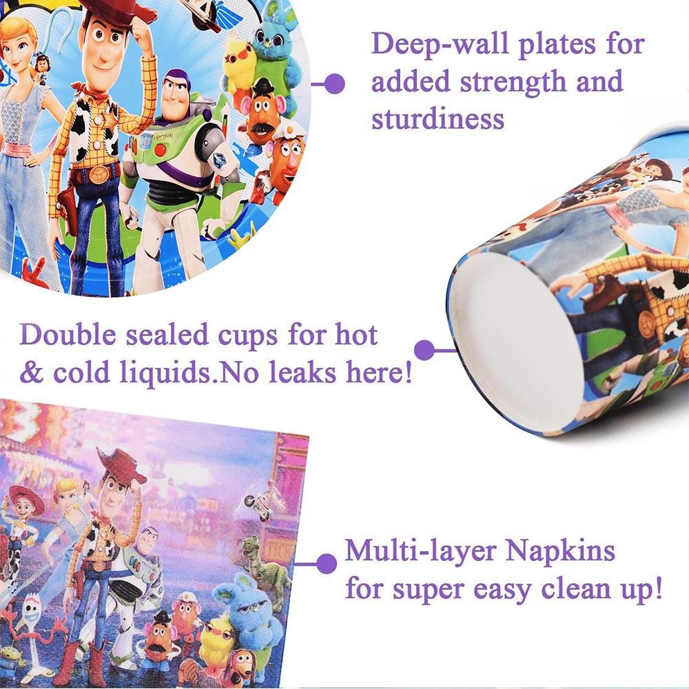 51pcs Toy Story Party Tableware kit Include Plates Cups Napkins Tablecloth