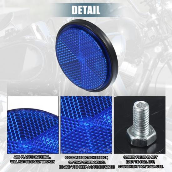 Round Shape Reflector for Motorcycle Garbage Cans Car Truck Universal Item of 2