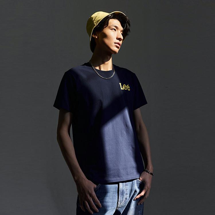 Lee T-Shirts Men's Navy Blue Crew Neck Moderate Straight Fit LMT007521K9900FA05179