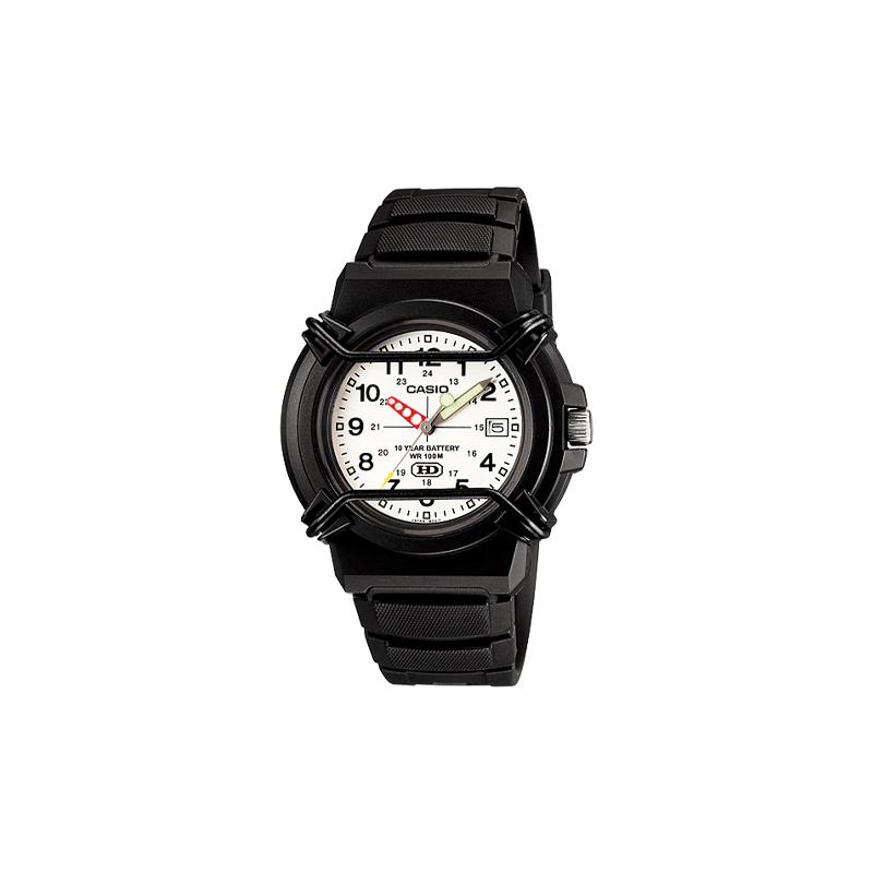 Casio YOUTH series-disc three-hand, ten-year power outdoor, quartz movement, resin strap, Japanese and Korean watch, men s watch, white HDA-600B-7BV белый