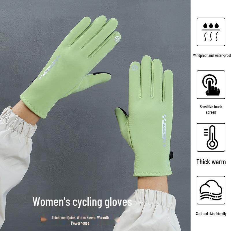 Unisex Waterproof Windproof Touchscreen Winter Gloves for Cycling, Driving, and Riding - Warm Velvet Lining for Cold Weather