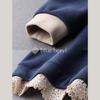 Blue Beryl Lace Long Fleece Loose [Limited Stock] Women's Hoodie, Pullover, Hem, Sleeves, Lining, Fit, Blue, BB028-BL-S